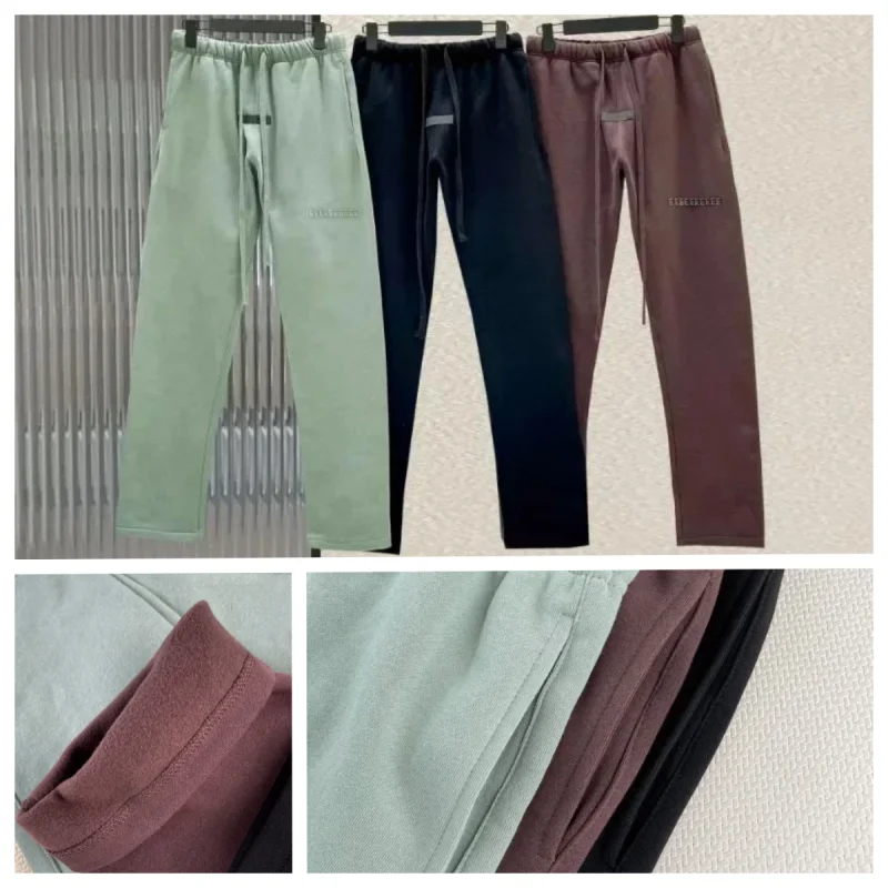 

Classic Brand Season 9 Men's Casual Pants Double Row Silicone Letter Wide Leg Pants Double Line Couple High Street Loose Pants