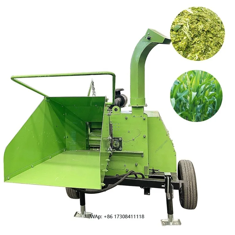 Garden Wood Tree Branch Crusher/Mobile Wood Chipper Log Chipper Shredder