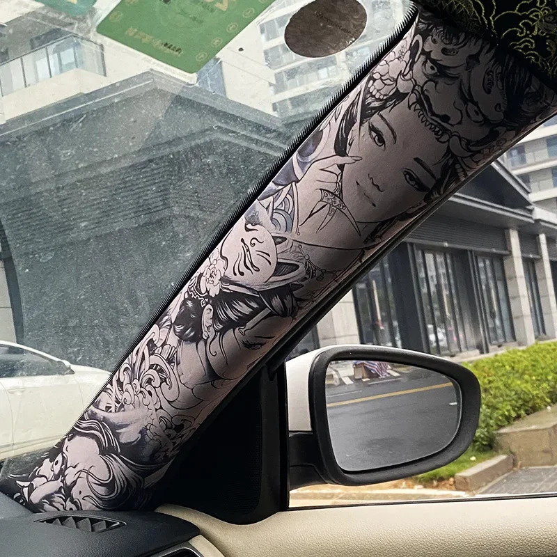 Car Modification A-pillar Self-adhesive Sticker Car Interior Modification Trendy Car Style Leaving No Trace