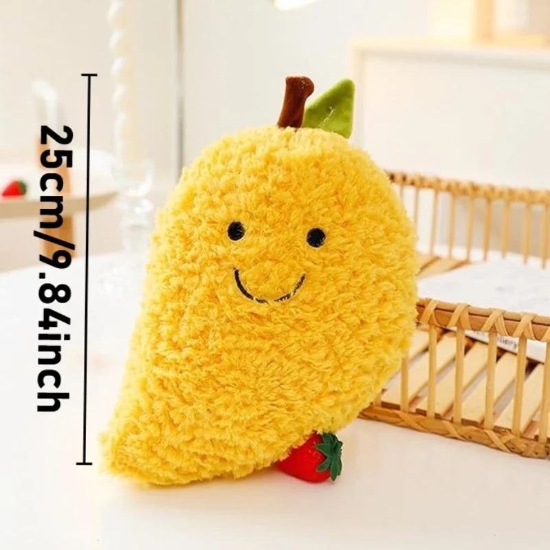 Juguetes de peluche de frutas, juguete de fruta de peluche bonito y colorido, Mango, sandía, aguacate, fresa, regalos sensoriales para decoraciones de fiesta de cumpleaños