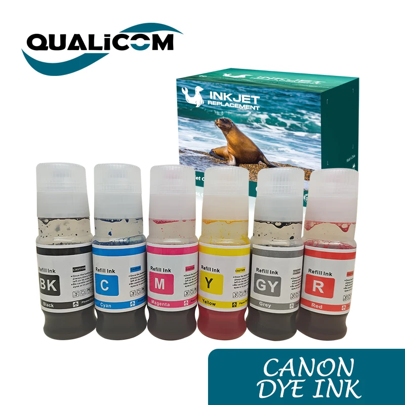 6-Pack GI-23 GI-43 GI-53 GI-73 GI-83 Compatible for Canon Dye Ink Refill Replacement for Canon G540 G550 G640 G650 G620