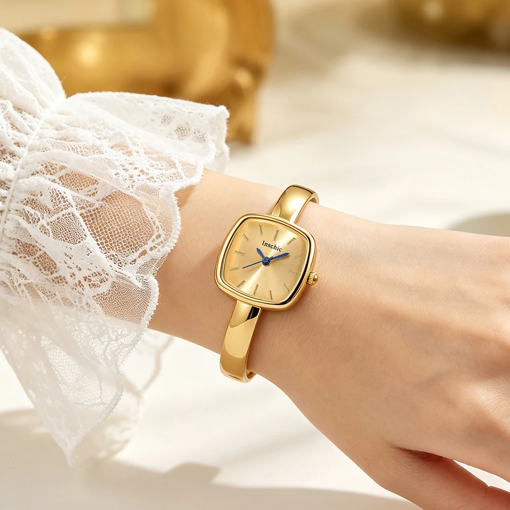 1pc new elegant ladies' watch bracelet style quartz watch timer