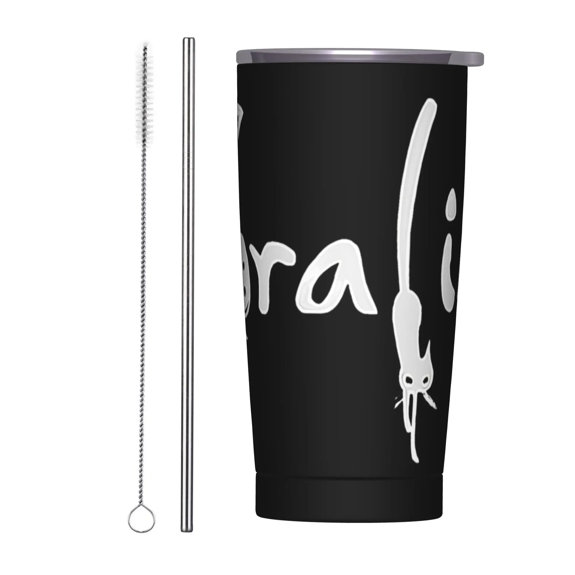 

Стакан из нержавеющей стали Coralines, автомобильные кружки с соломинкой, цитата, пляжная бутылка для холодных напитков, водой, герметичная кофейная кружка большой емкости