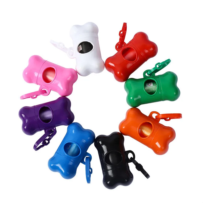 New Bone Shaped Poop Bag Dispenser Pet Waste Disposal Bag Dispenser Waste Bag Poop Bag Dispenser Leak-Proof Pet Waste Bags