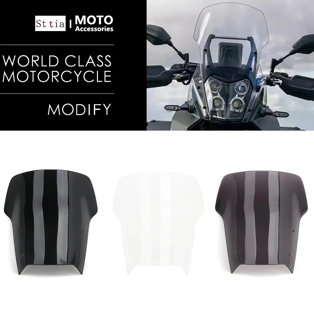 

Motorcycle Accessories For Yamaha Tenere700 TENERE 700 2021-2024 Windshield Wind Deflector Windscreen Kit