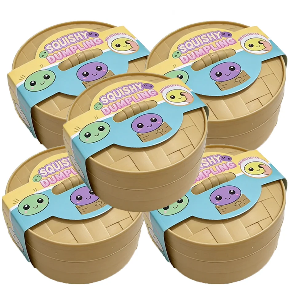 Dumpling Pressure Dumpling Squishies Schattig Kleurrijk Broodje Speelgoed Langzaam Stijgend Stressverlichtend Fidget Speelgoed voor Kinderen Volwassenen Anti-Angst Cadeau