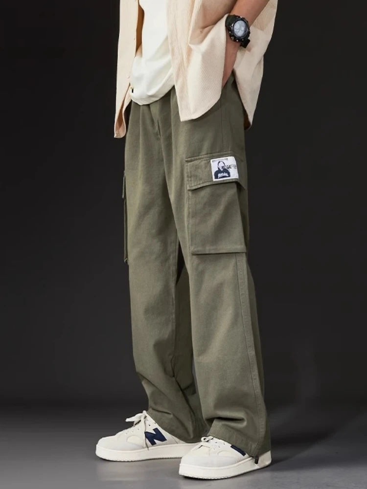 

Loose Straight Leg Men's Workwear Trousers Autumn Spring New Sle Cleanfit Casual Pants Breathable Cotton Youth Faion