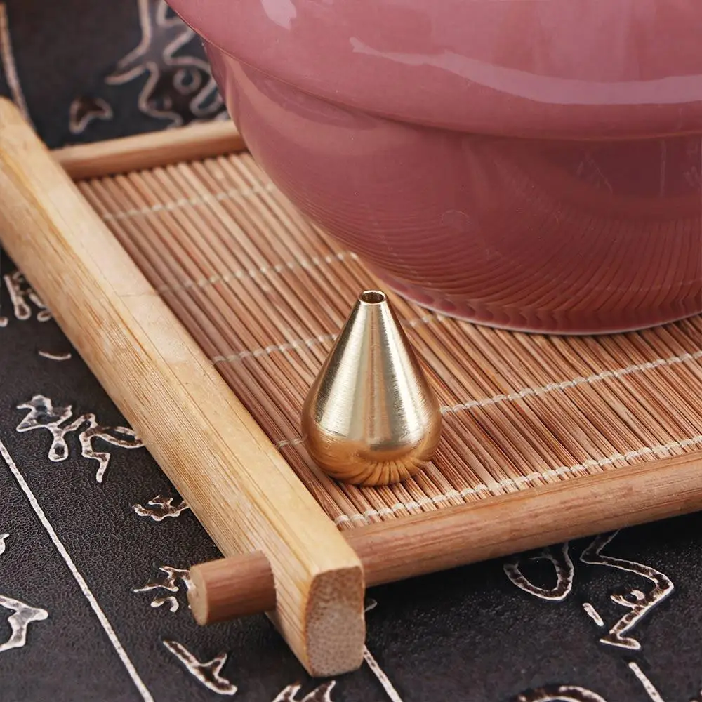 

Water Drop Shape Portable Temples Craft Metal Home Decoration Incense Base Incense Stick Holder Sandalwood Coil Base