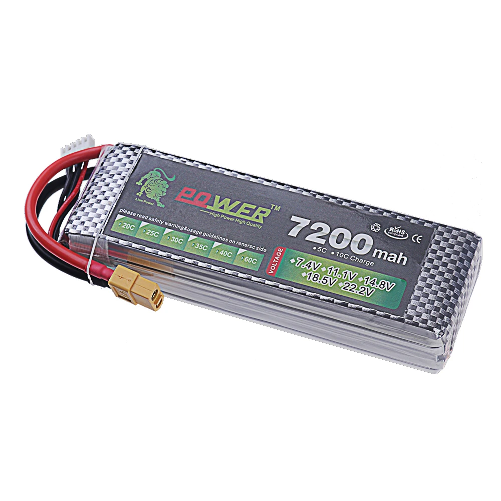 4S Batteries 60C MAX 7200mAh 14.8V Lipo Battery For FPV Racing Drone RC Quadcopter For RC Drones Cars Spare Parts XT60 T XT30