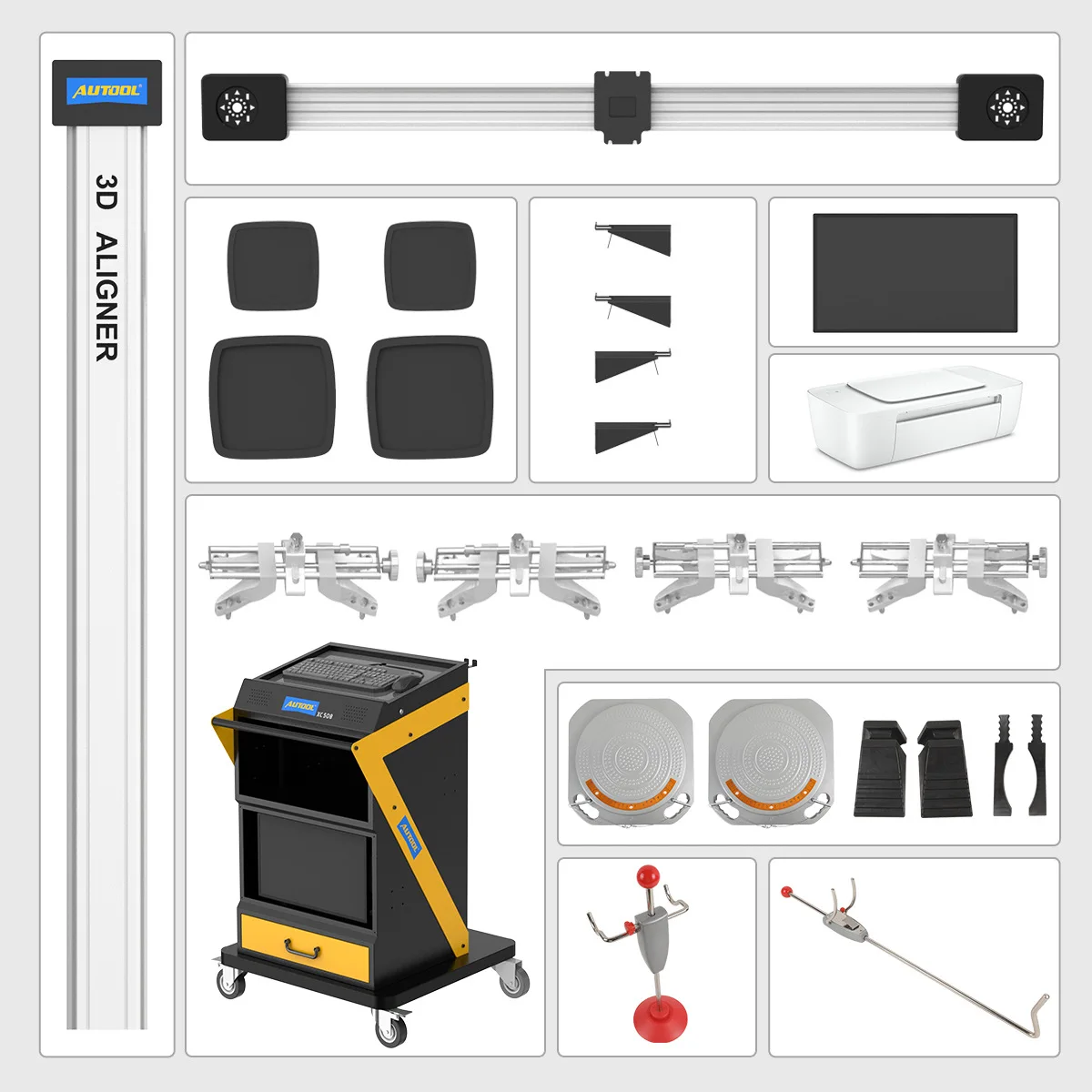 Car Four-Wheel Alignment Machine: 3D Four-Wheel Alignment Tool for Auto Repair, Tire Maintenance,Tire Maintenance at 4S Shop