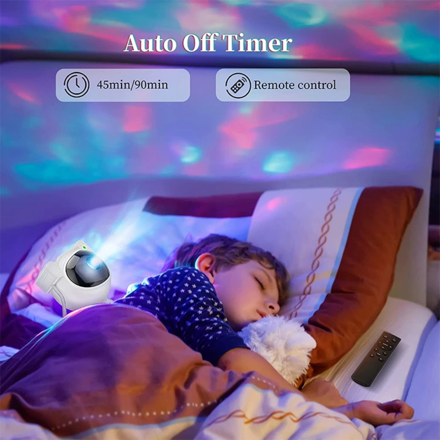 Adjustable Astronaut Nebula Star Projector Night Light w/ Remote Control - Perfect Gift for Kids, Multicolored Starry Sky Projec