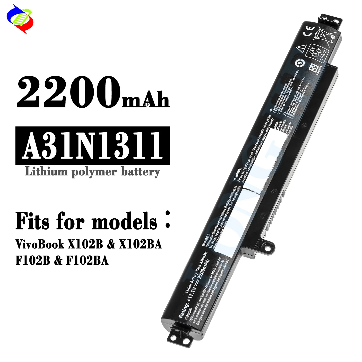 A31N1311 Laptop Battery for ASUS VivoBook F102BA X102BA X102B X102BA-BH41T X102BA-DF1200 X102BA-HA41002F 11.1V 33Wh Battery