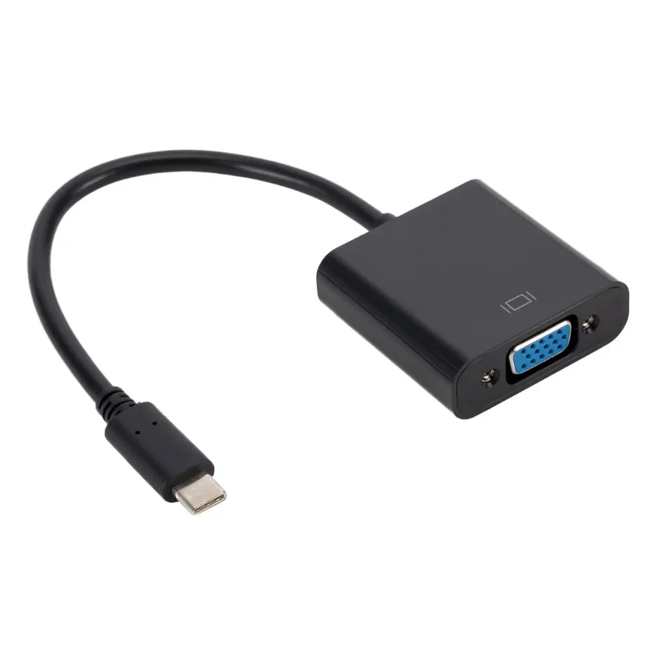 PzzPss typ C do żeńskiego adaptera VGA USB-C adaptera USB 3.1 do VGA dla Macbooka 12-calowego chromebooka Pixel Lumia 950XL Hot Sales