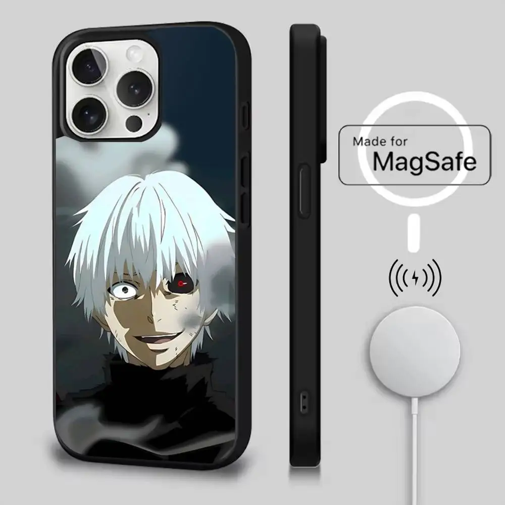 Чехол для телефона с аниме «Токийский гуль» для iPhone 17,16,15,14,13,12,11, Pro, Max, Plus, Mini, SE4, E с магнитной беспроводной зарядкой Magsafe