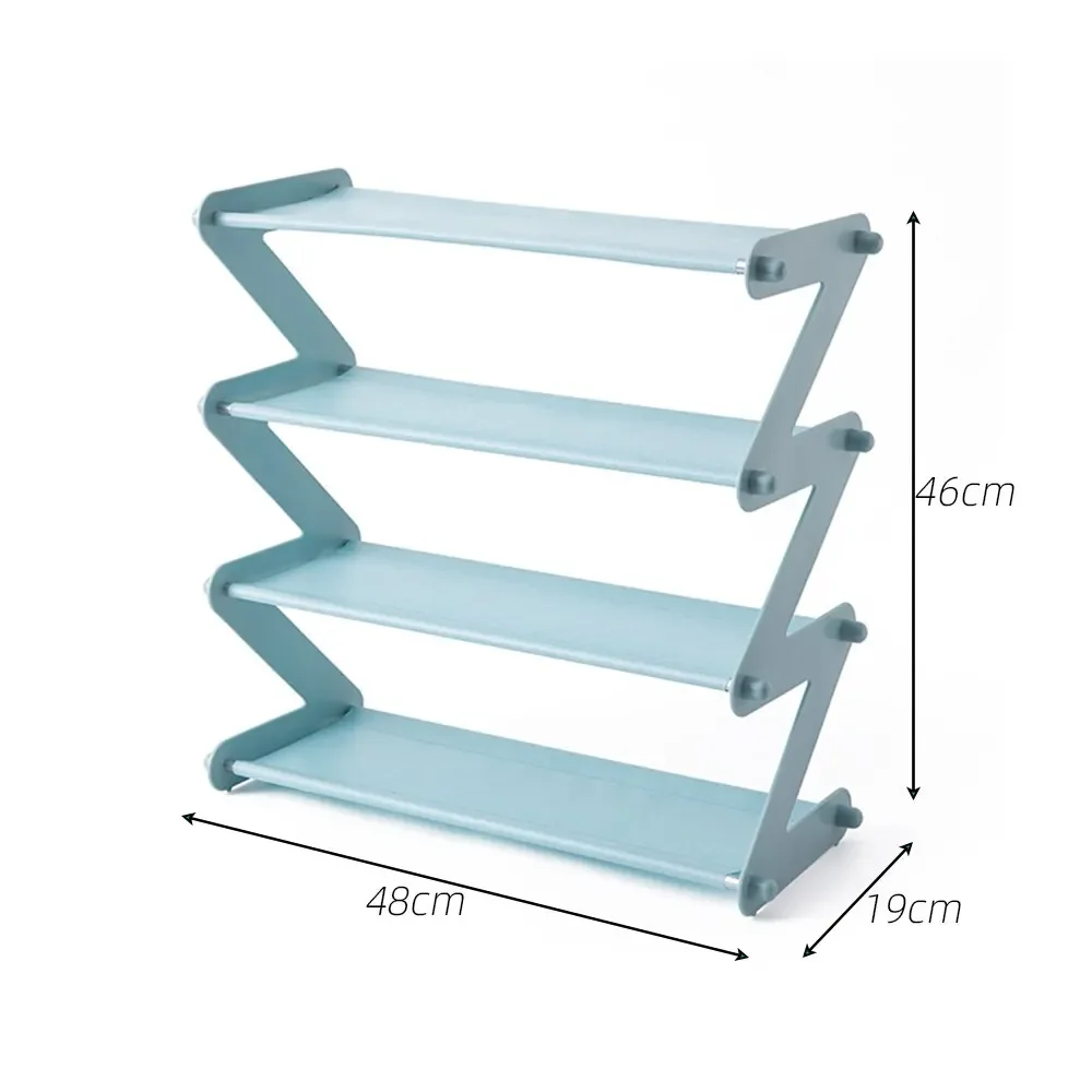 1pcs Tier Z-shaped Shoes Rack Shelf Organizer Holder Door Removable Multi-layer Shoes Storage Cabinet Furniture 4 Colors Holder