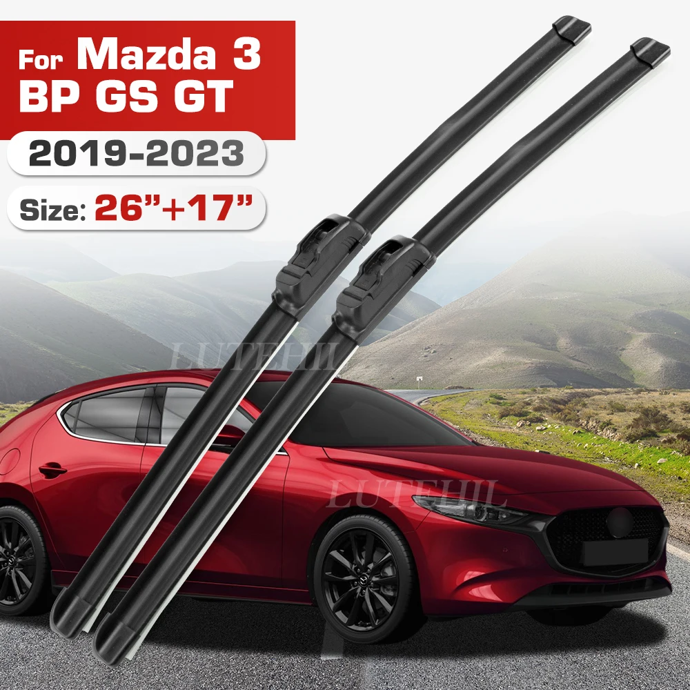 Wischer Für Mazda 3 BP GS GT 2019-2023 2020 2021 2022 Front Klingen Windschutzscheibe Windschutz Fenster Pinsel 26 "+ 17"