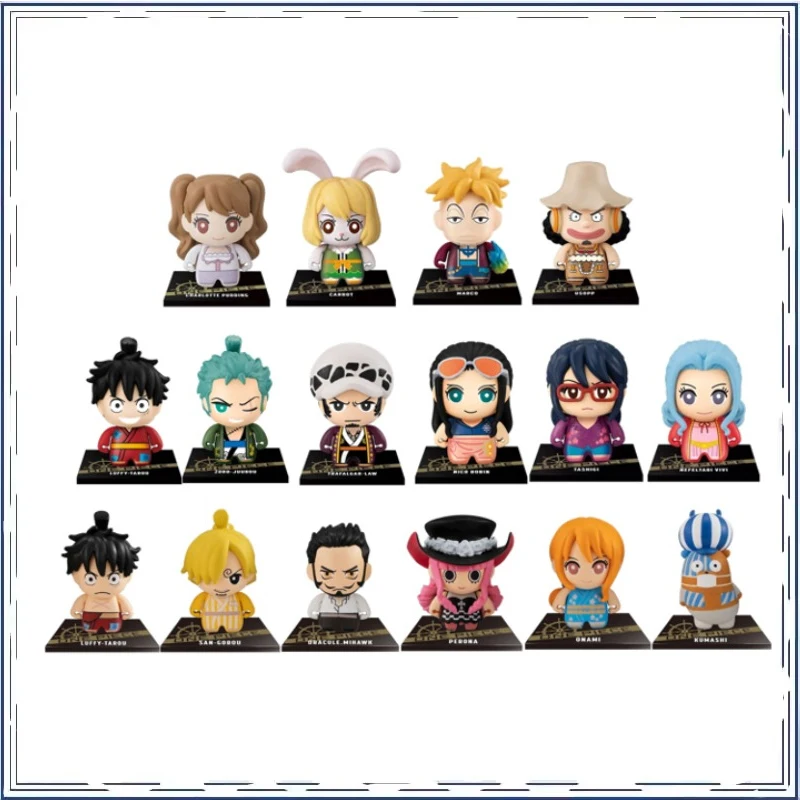 

BANDAI Gashapon ONE PIECE Monkey D. Luffy Nico Robin Q-version Collection Desktop Ornament Model Toys