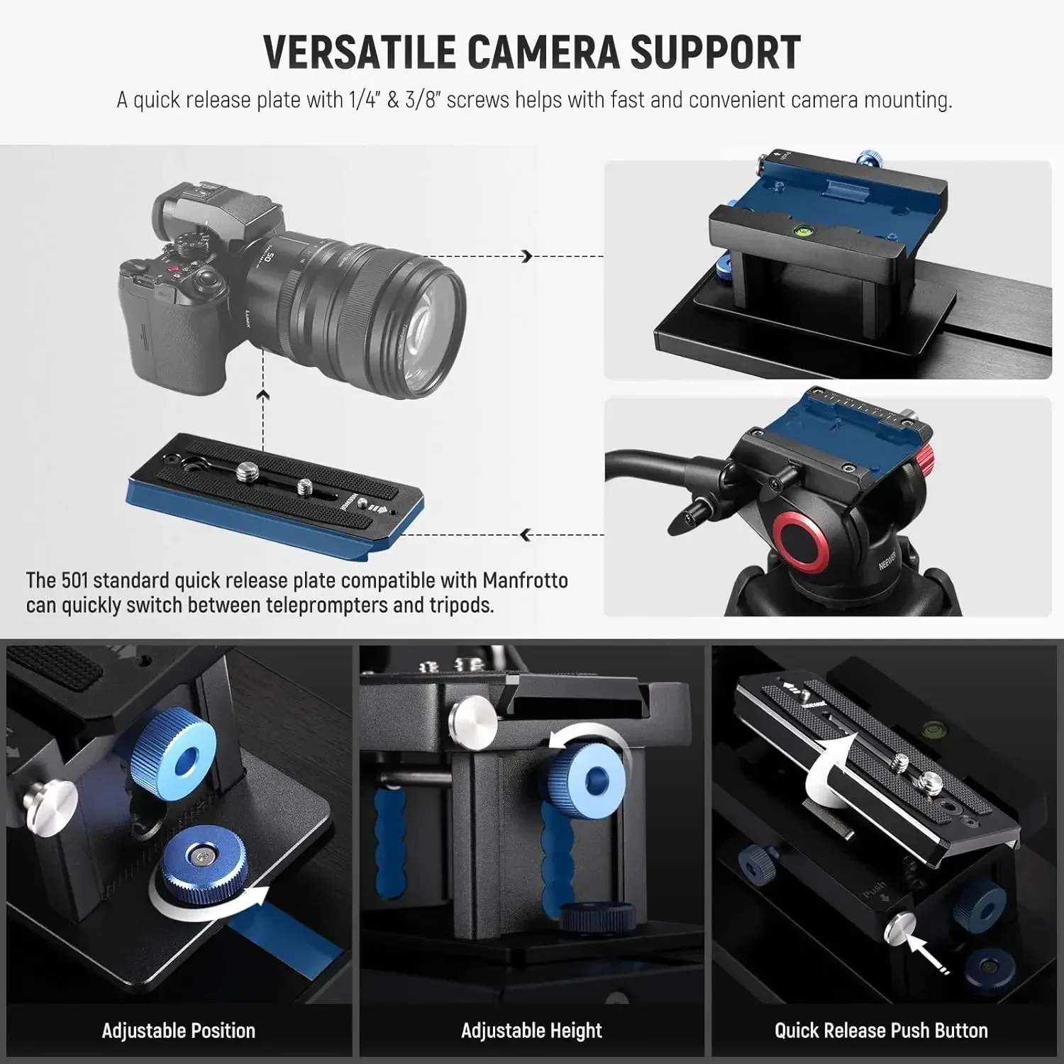 

NEEWER Teleprompter X17 II with RT113 Remote/APP Control, 17" HD Beamsplitter All Metal Frame Upgraded Camera Mount QR Plate