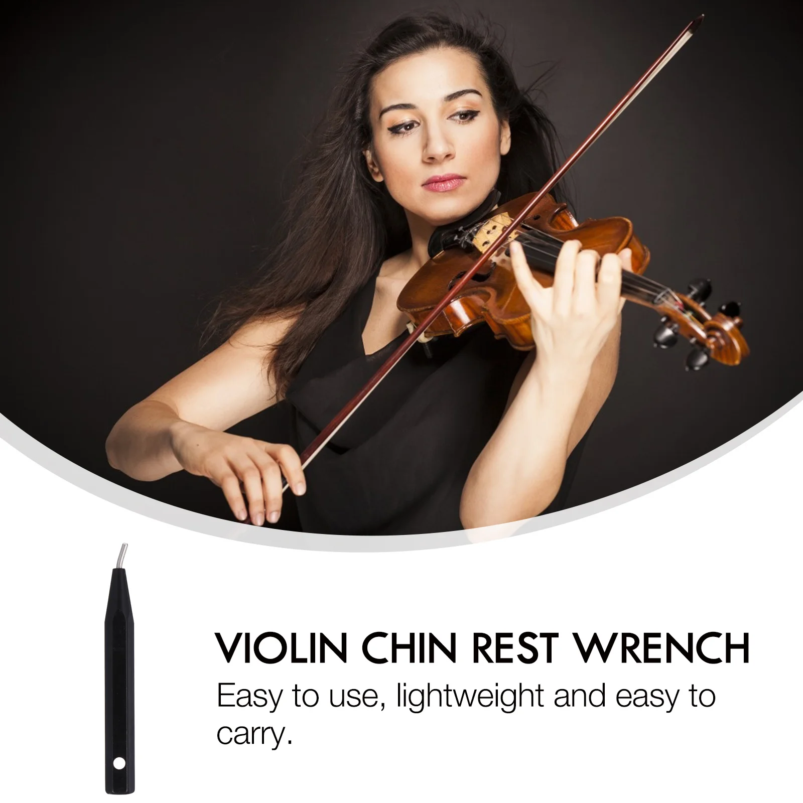 

Violin Chin Rest Wrench Stainless Steel Metal Lightweight Portable Tool for Violinist Violin Chin Rest Shaft Repair