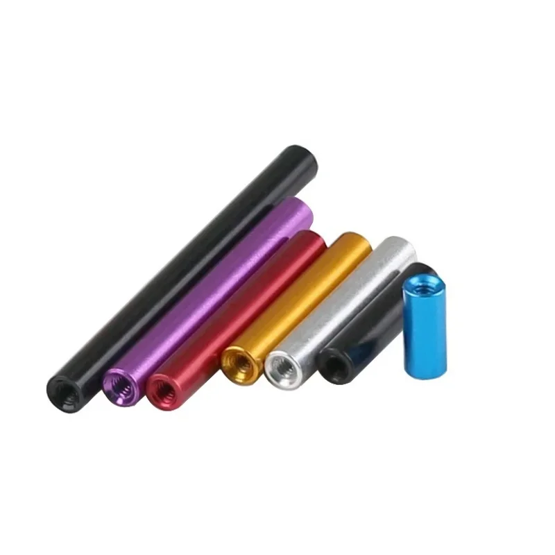10pcs M2 M2.5 Colourful Aluminum Round Standoff Spacer,Thread Sleeve Rod Bar Stud,Drone Accessory Nuts Anodized