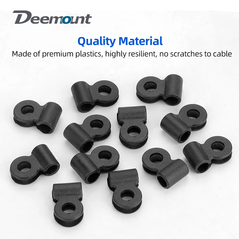 Bicycle Cable Guide Fixed Buckle for Brake Shift Cable Housing Durable Plastic Single Hole Clip and Line Management Pipe Fixings