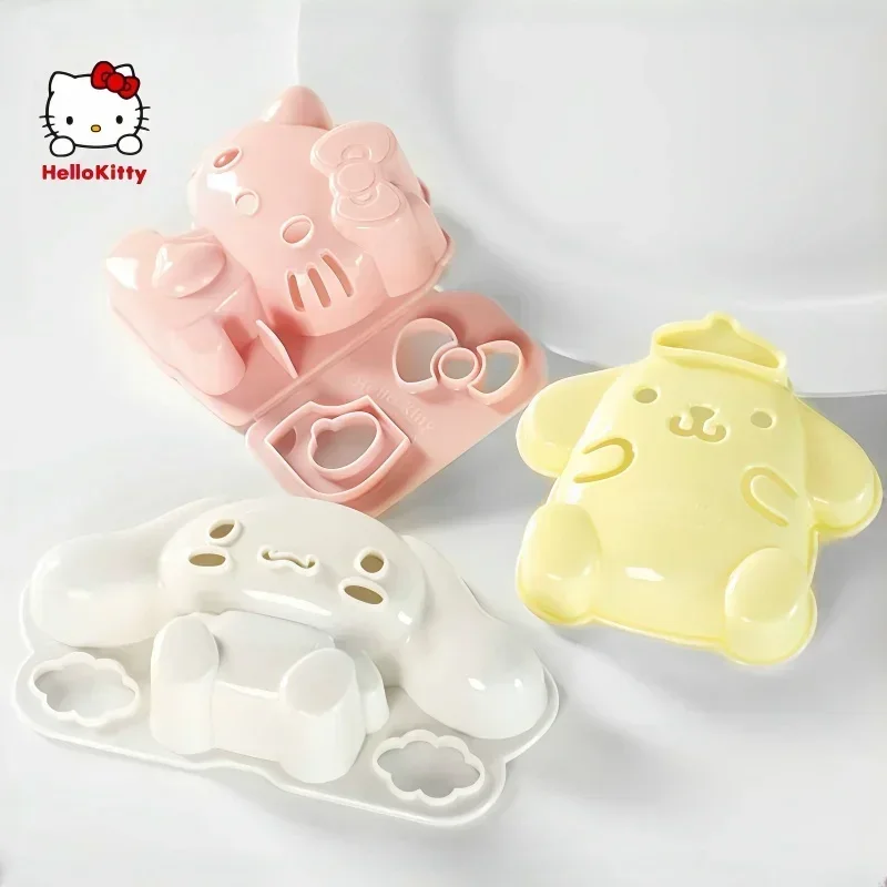 

Sanrio мультфильм Hello Kitty форма для рисовых шариков Kawaii аниме персонаж Cinnamoroll моделирование модель коробка портативный кухонный гаджет