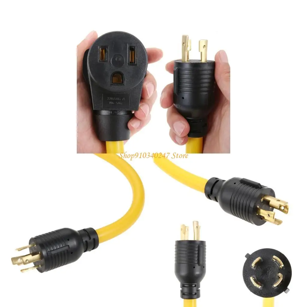 

Q22A NEMA L14-30P to 6-50R 4 Prong to 3 Prong Generator Adapter Generator Welder Adapter 125/250V Heavy Duty Cord