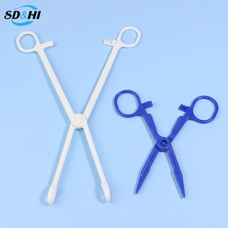1Pcs Disposable Sterile Slotted Round Navel Forceps Clamp Triangle Open Plier Ear Nose Lip Belly Body Piercing Forceps Tools