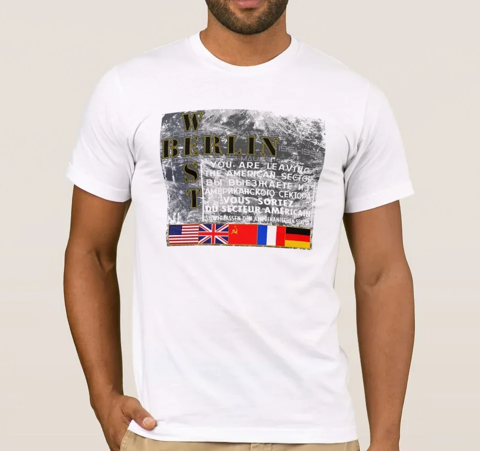 Cool Design West Berlin - Die Berliner Mauer Mens T-Shirt. Summer Cotton Short Sleeve O-Neck T Shirt New S-3XL