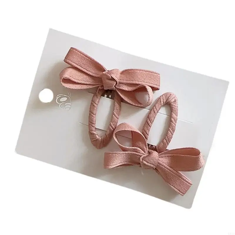 581F 2 قطعة مقاطع شعر الطفل المألوف Bowknot تصميم دبابيس الشعر الاتجاه مشبك شعر الحلي للفتيات الاستخدام اليومي