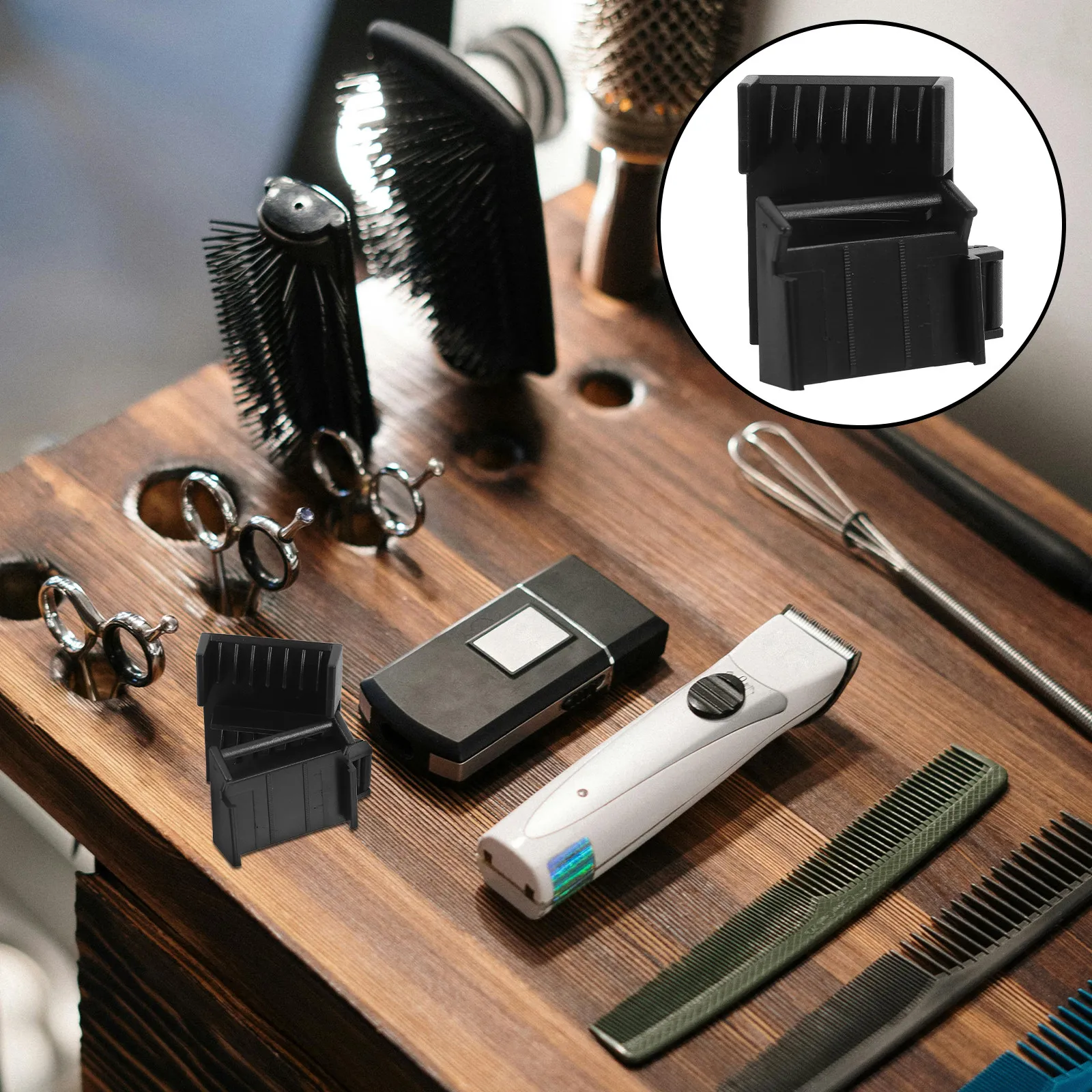 

1Pcs Hair Clipper Limit Comb Black Professional Hair Cutting Guide Fits Adjustable Salon Accessories