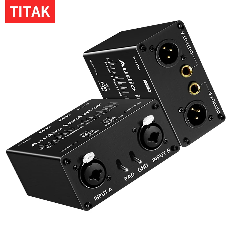 

Многофункциональный аудиоизолятор XLR RCA, профессиональный аудиофильтр шума, 2-сторонний пассивный аудиоизолятор, аксессуары, прямая трансляция