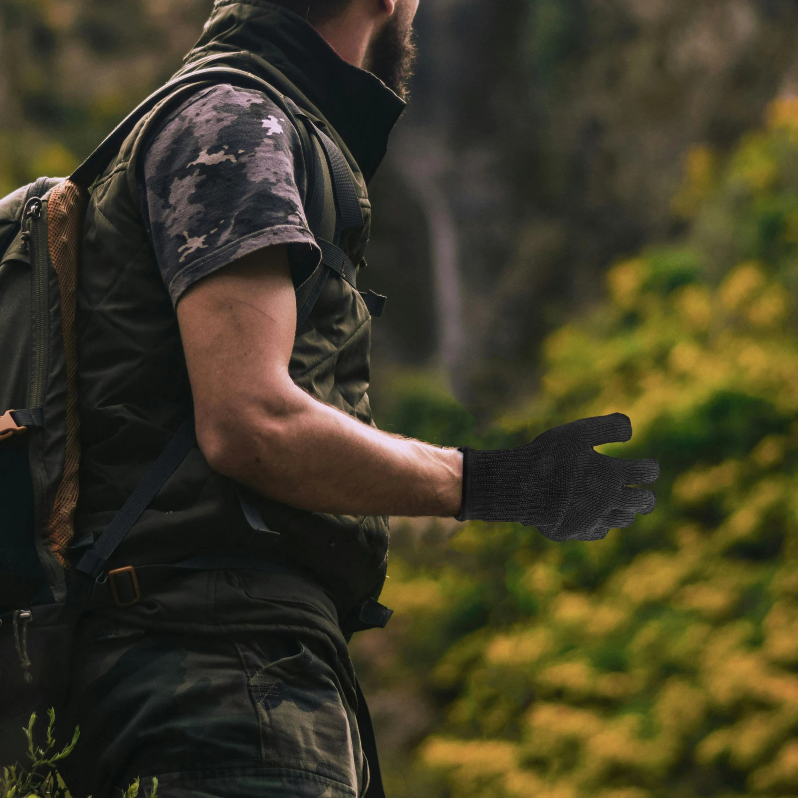 

2pcs Cut Resistant For Men Women Heavy Duty Work Anti Cut Protective Garden Safety Gloves Worker Gardener Outdoor Prune Tool