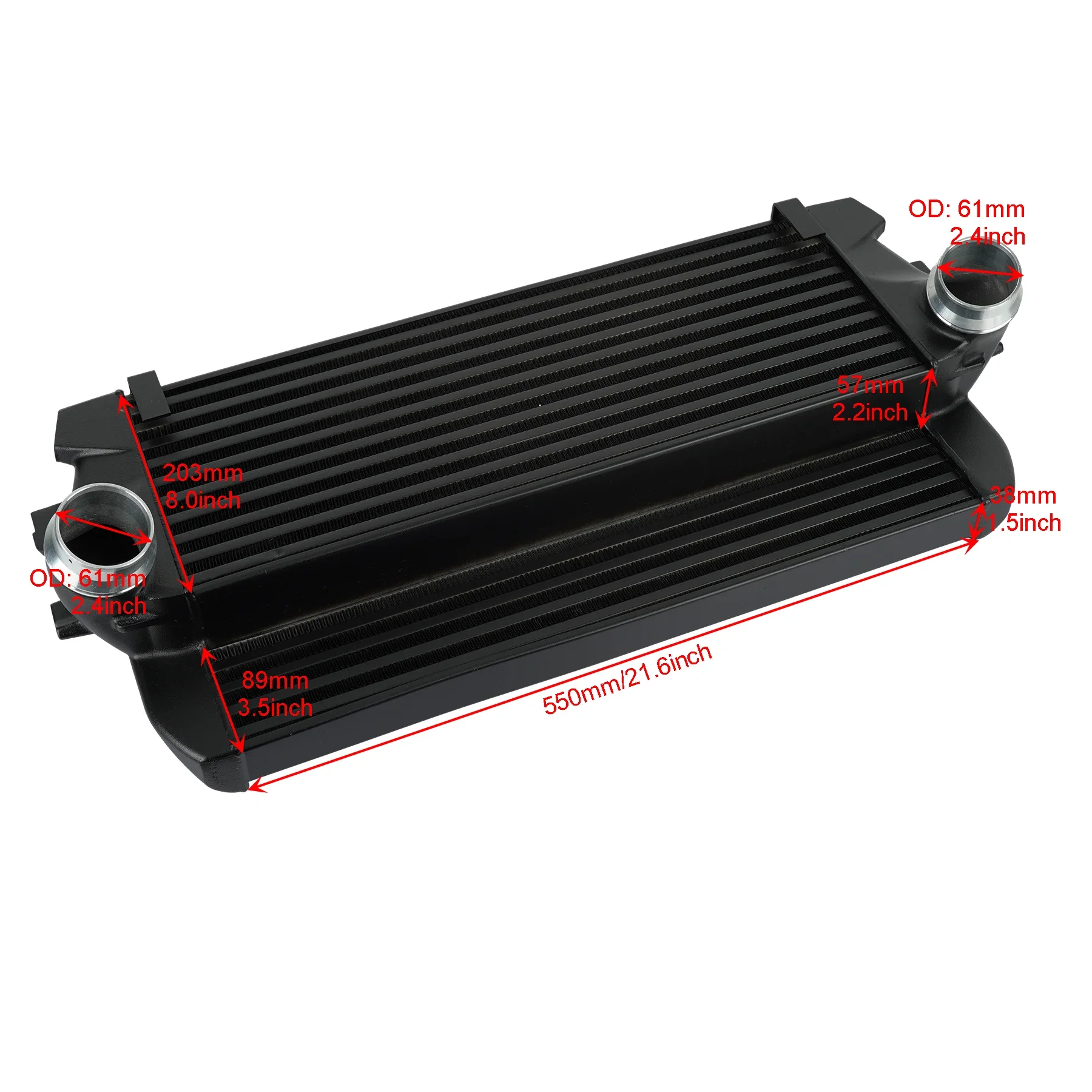 Car Aluminum Intercooler For BMW 535i 640i 730i 740i F01 F02 F06 F07 F10 F11 F12 F13 2009-2016 N55 Front Mount Turbo Radiator