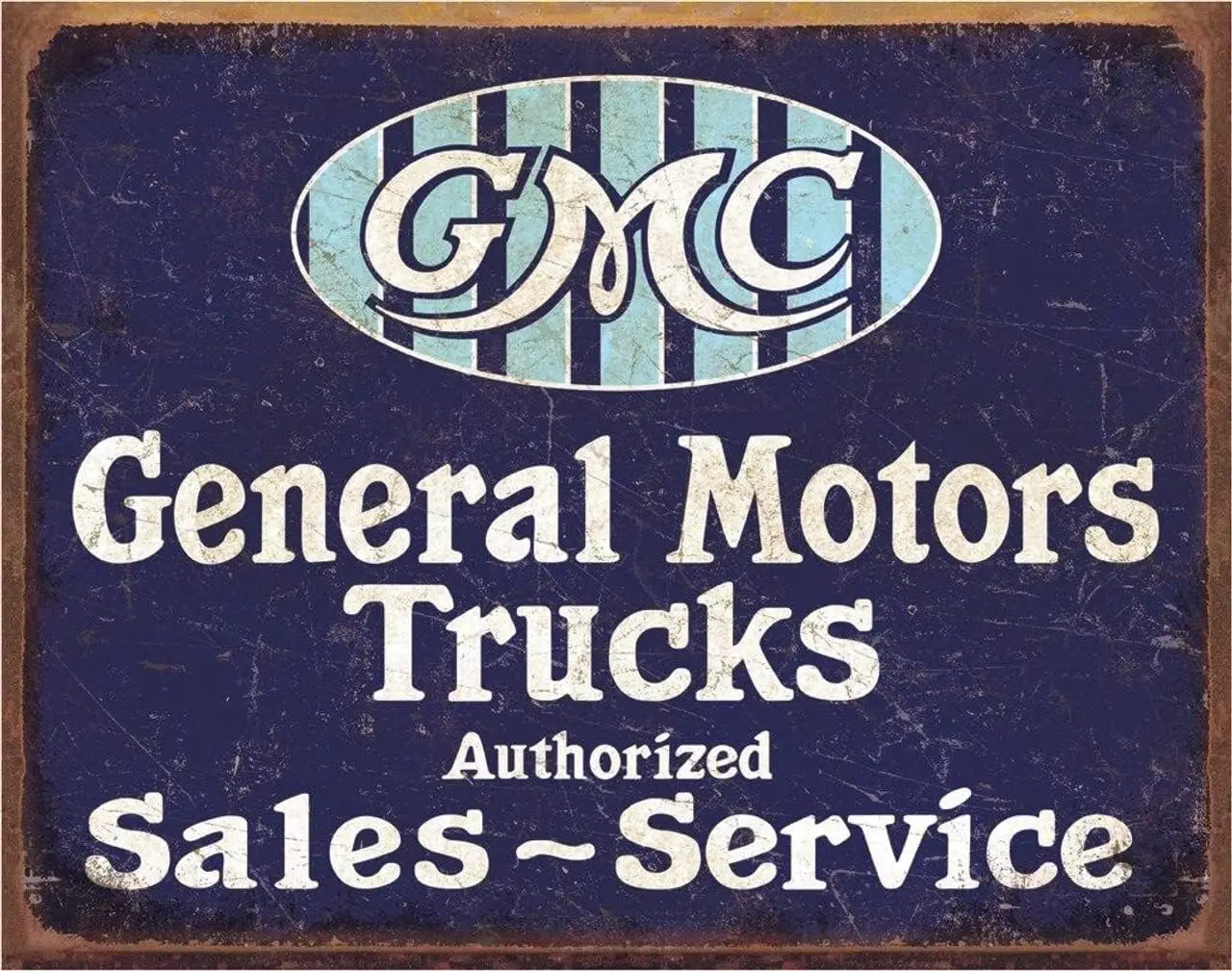 Desperate Enterprises Trucks Authorized Sales ~ Service Tin Sign - Nostalgic Vintage Metal Wall Decor Made in USA