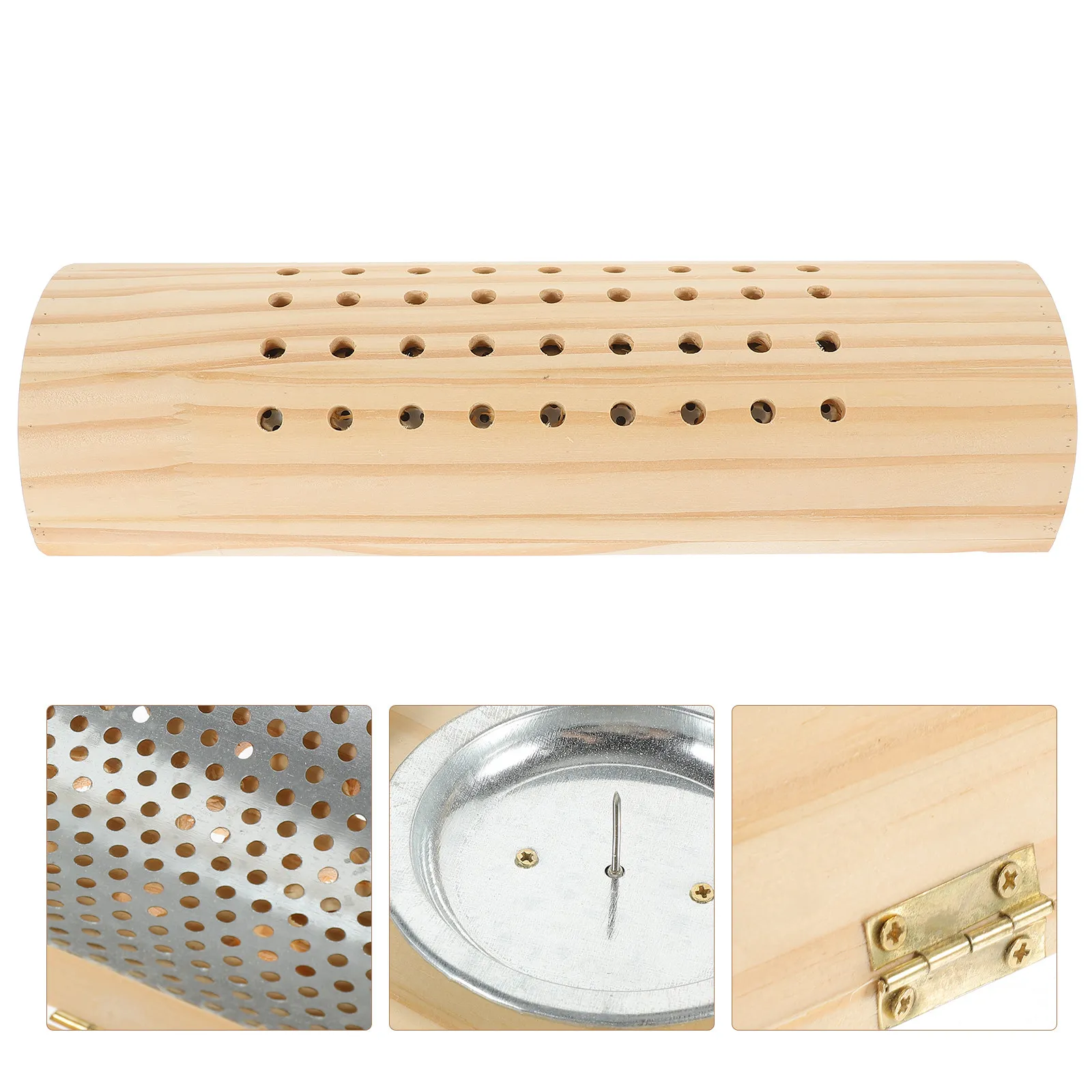 

Wooden Moxibustion Pillow for Neck Pain Relief Ergonomic Cervical Support Compact Design Home Massage Store Daily Use