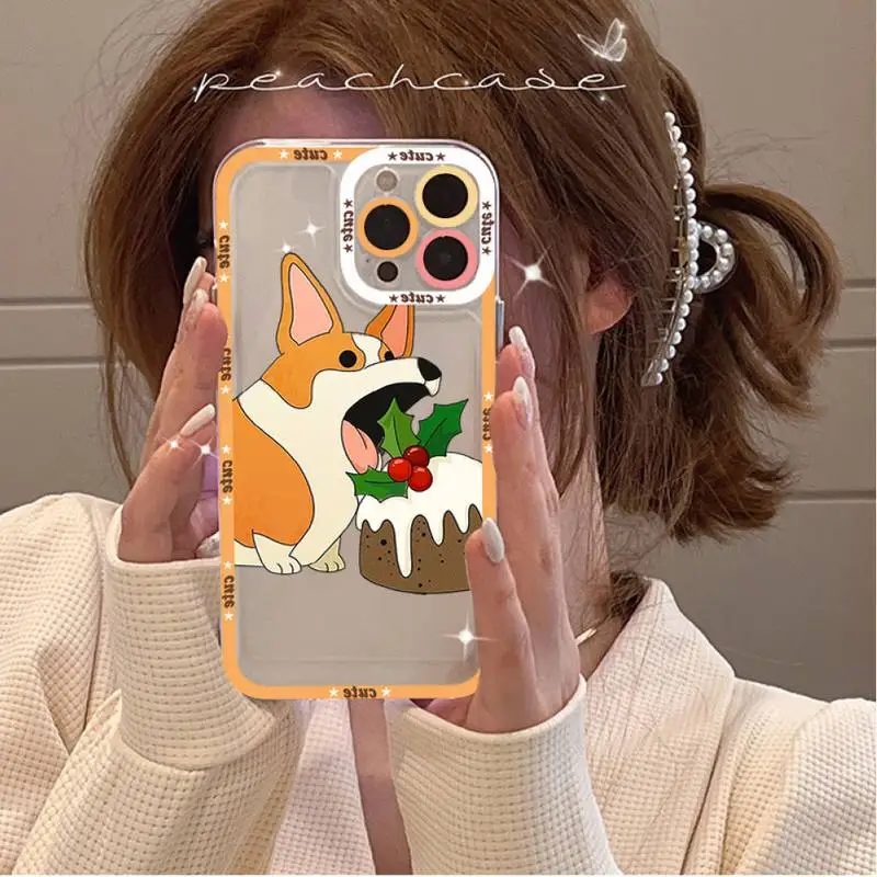 Cute Corgi Phone Case for iPhone 11 12 13 Mini Pro Max 14 Pro Max Case shell