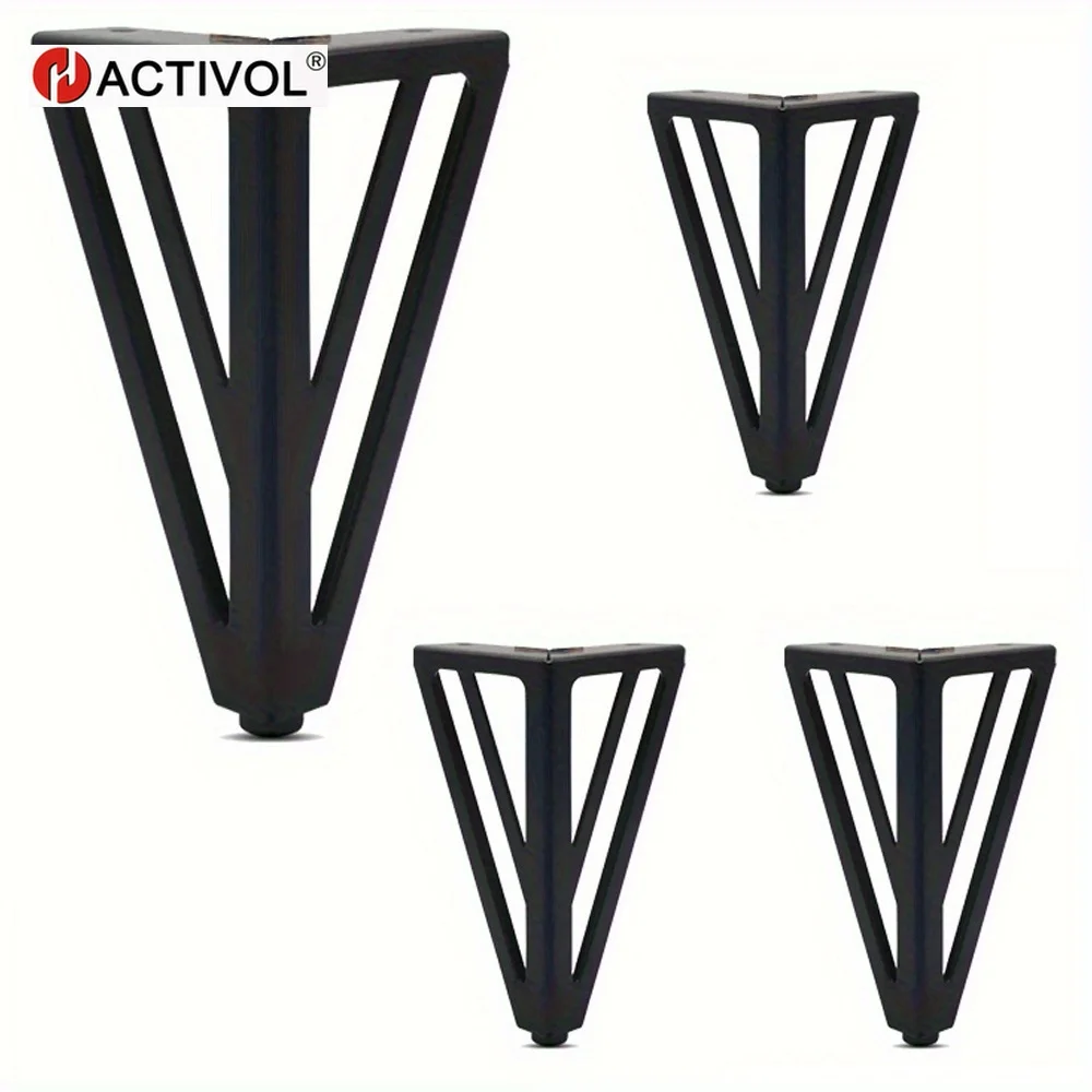 

4-Piece Luxury Golden Hollow Out Metal Sofa Legs - Decorative Iron Feet For Furniture Accessories