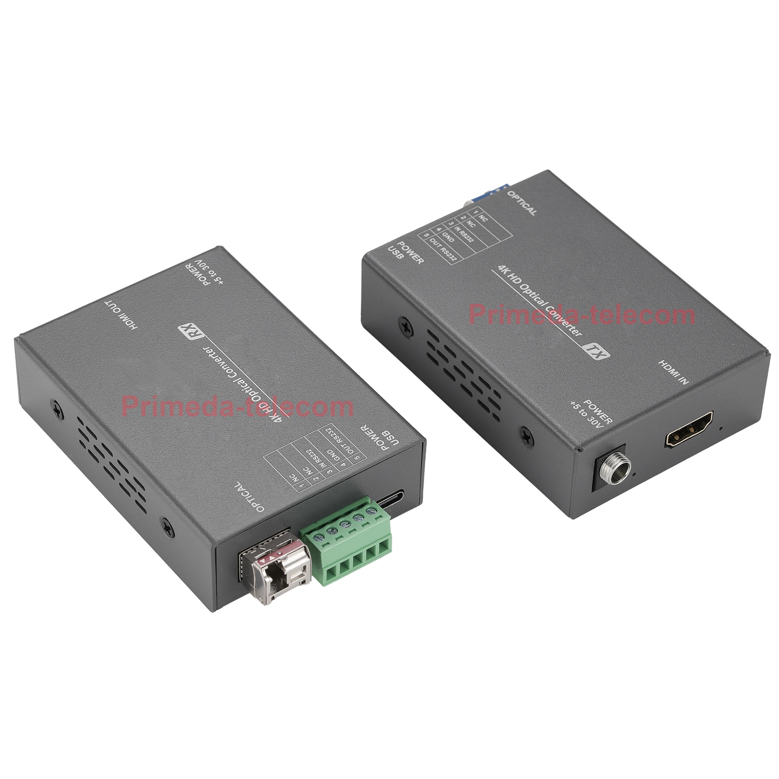 4K@60Hz HDMI Over Fiber Optic Extender 18Gbps High Speed with RS232 SFP LC Singlemode up 10km Professional Zero latency