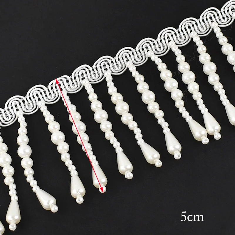 Beaded Tassel Fringe Trim for Curtains & Clothes