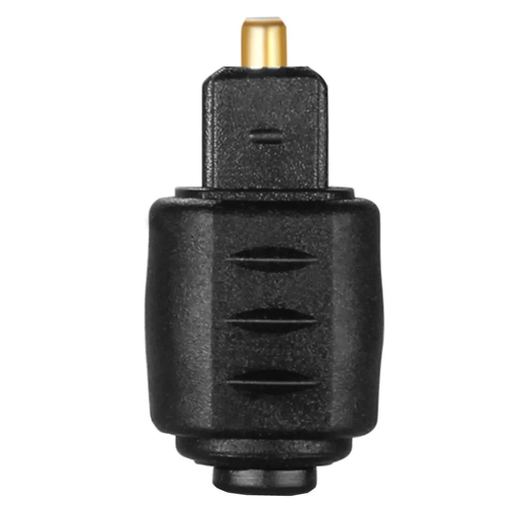 1Pcs/3Pcs czarny końcówka do konwersji światłowodowy optyczny wtyk 3.5mm żeński złącze Mini Jack do cyfrowy Toslink M Adapter Audio