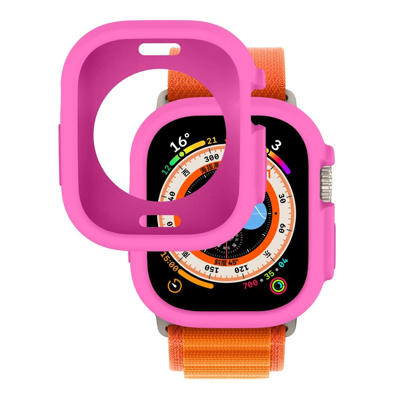 TPU Case for Apple Watch Ultra 49mm All-Round Shockproof Protective Soft Silicone Cover Bumper Scratch-Resistant Protective case