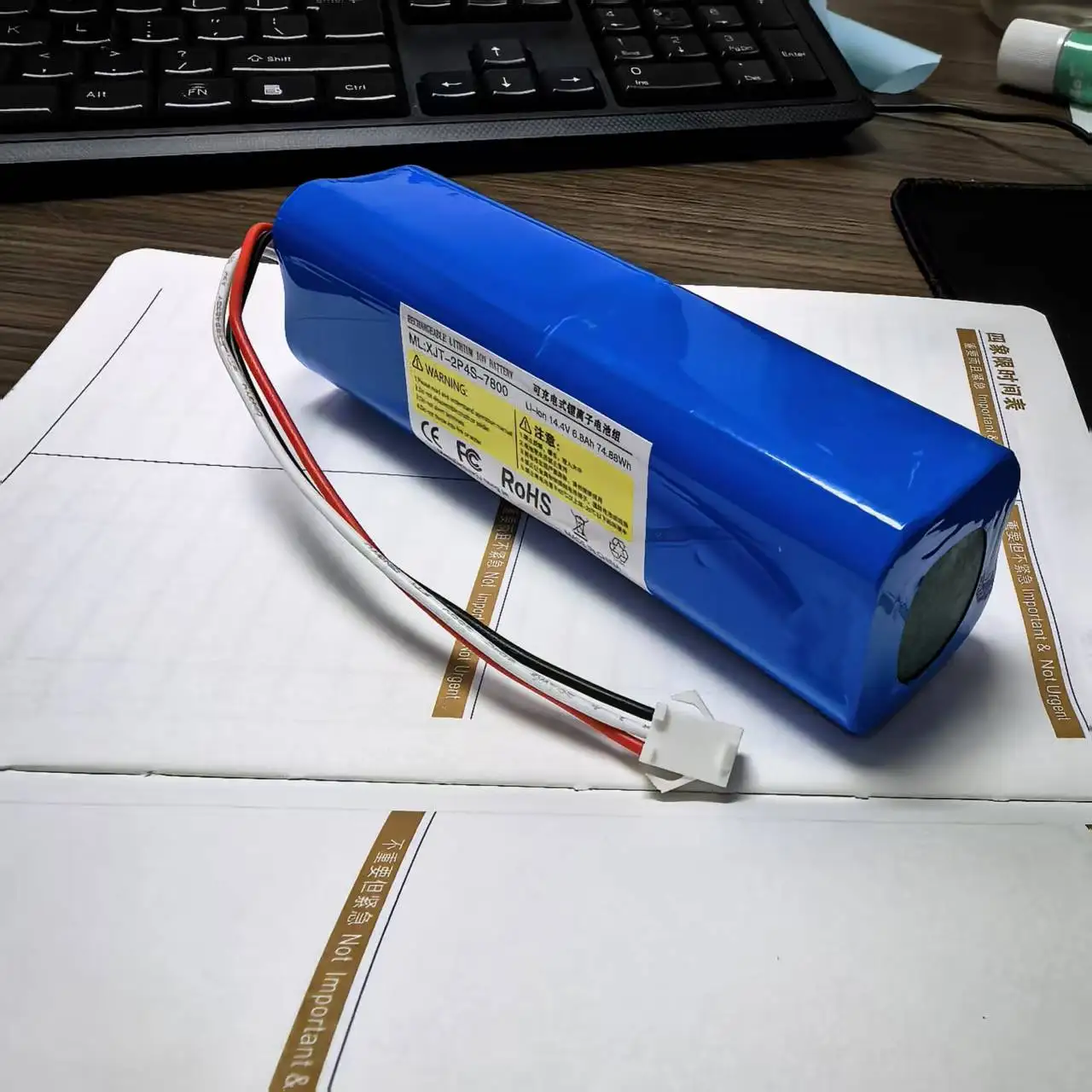 

NEW for Xiaomi Lydsto R1 rechargeable lithium-ion battery, robot vacuum cleaner,viomi s9,battery pack, genuine 12800mAh