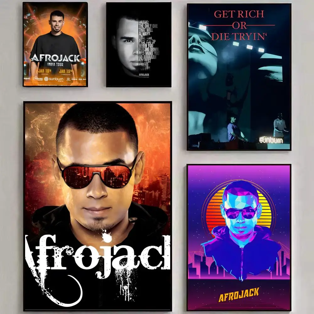 Pop-Sänger Afrojack Poster, Wandkunstdruck, geeignet für Wohnzimmer, Schlafzimmer, Bar, Salon, Heimdekoration, Geschenk