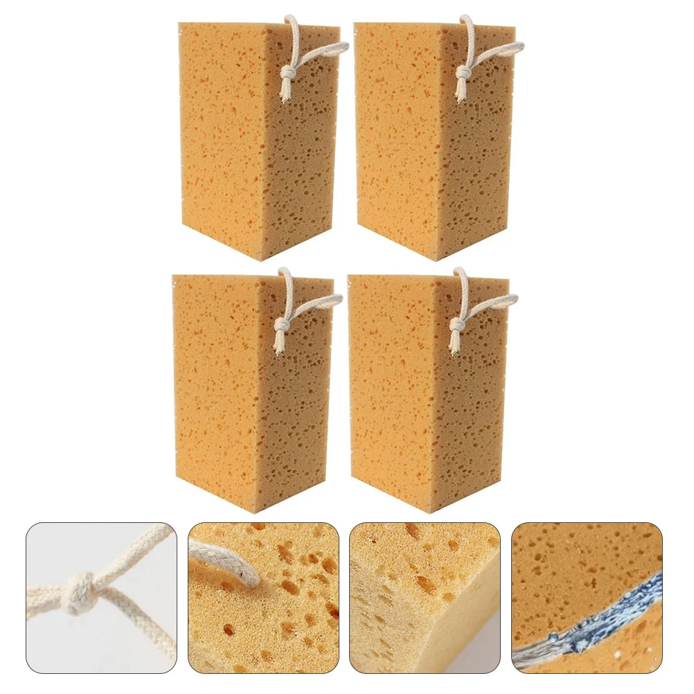 

4Pcs Car Wash Sponge Soft Comfortable Absorbent Cleaning Blocks Auto Cleaning Tool Car Accessories Scratch Safe