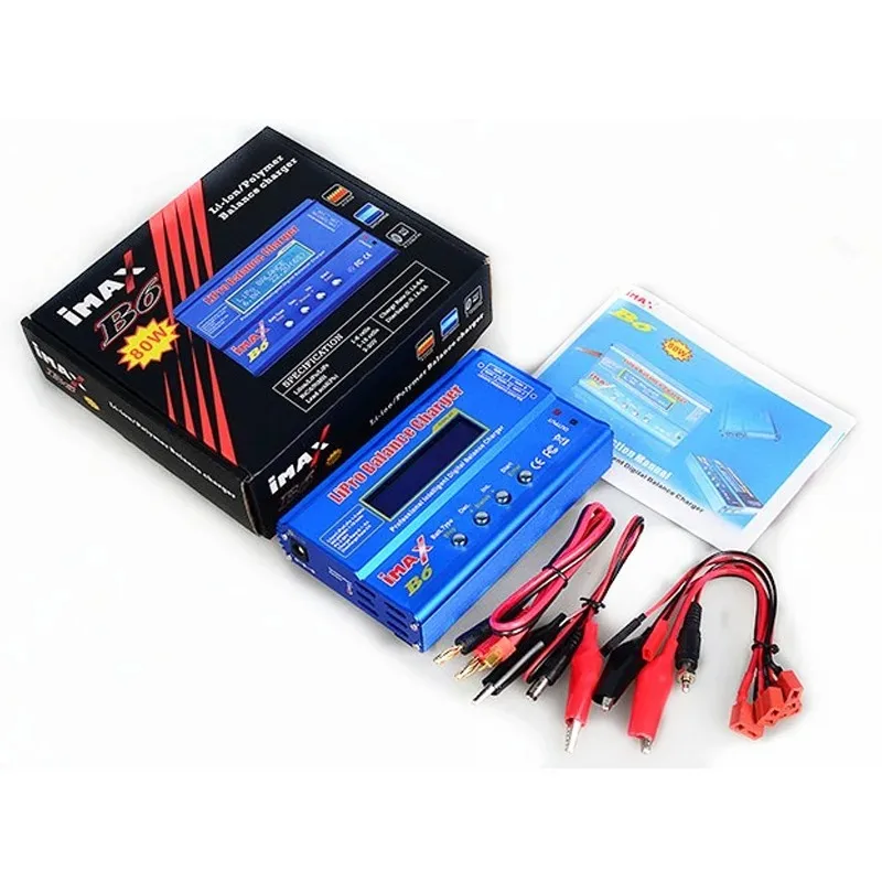 

Digital Imax B6 80W Lipo Battery Balance Charger with T /XT60 /Tamiya /Mini Tamiya for 2S 3S 4S 5S 6S RC Lipo Car Boat Toy