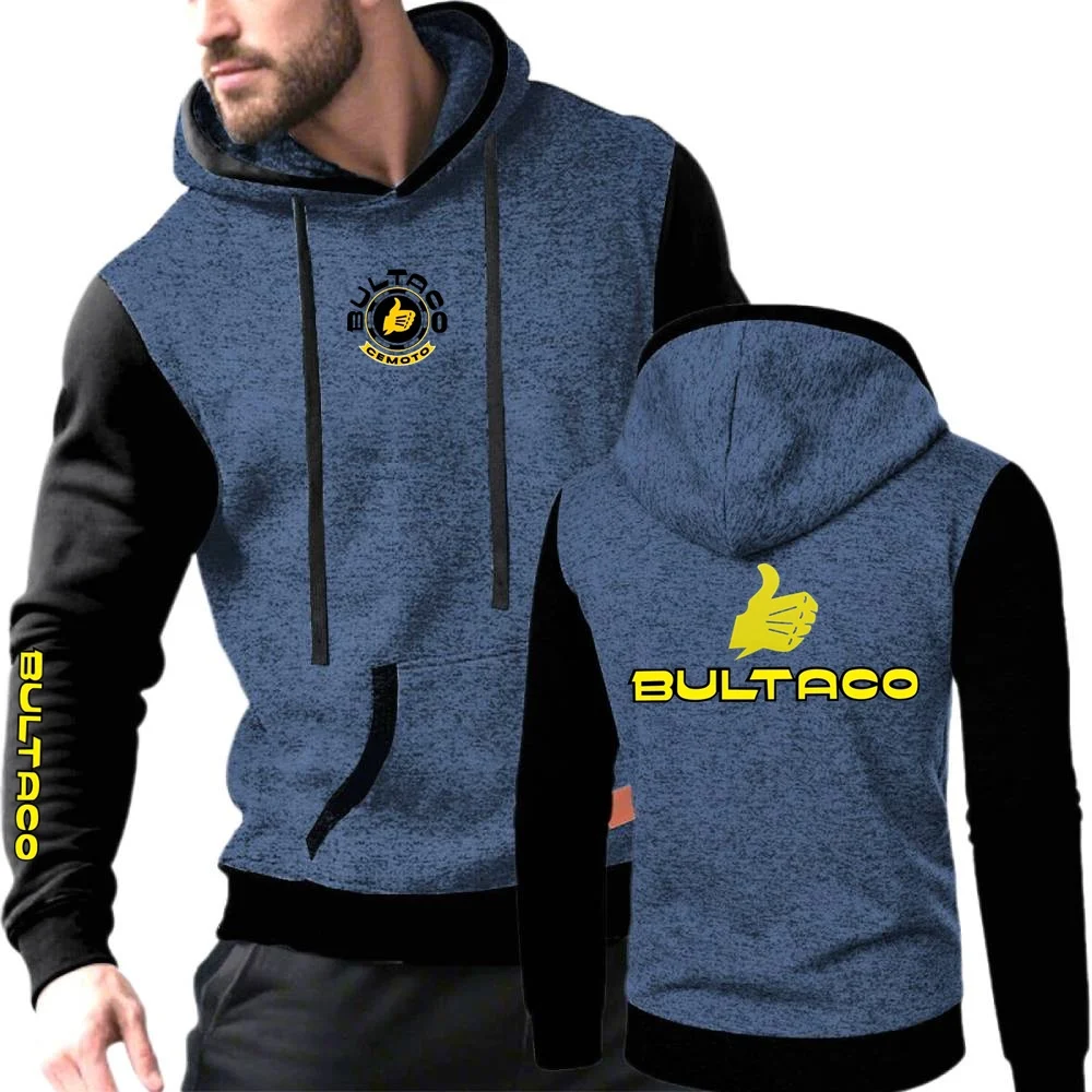 Männer Jacquard Pullover Jacke Bultaco Cemoto Motorräder Neue männer Hoodie Farbe Passenden Hoodies Sweatshirt Fleece Mit Kapuze Pullover