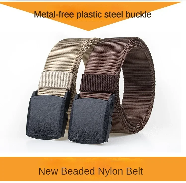 Ykk Kunststoffs chnalle Nylon gürtel für Frauen und Männer Metall freier Hüftgurt Sicherheits inspektion Student Militär Trainings gürtel für Männer – Detail 2
