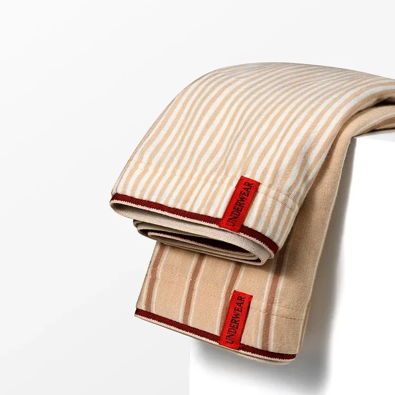 الملابس الداخلية القطنية للرجال الملاكمين المخططين الاتجاه السراويل الرياضية الرجالية الشباب بالإضافة إلى حجم الملاكمين المريحين