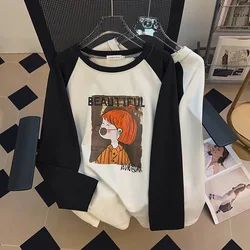 170Kg Plus Size Women's Bust 170 Autumn Casual Fashion Printed Sweatshirt Loose Long Sleeve Top 6XL 7XL 8XL 9XL 10XL 11XL